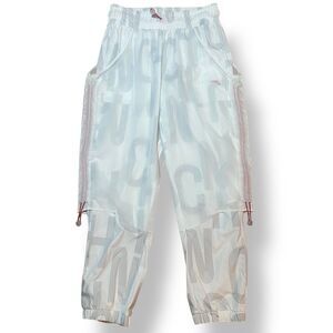 ANTA SPORTS Activewear Pants Joggers Women M White Black Pockets Drawstring